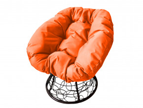 Кресло Пончик с ротангом оранжевая подушка в Белоярском (ХМАО) - beloyarskij.magazinmebel.ru | фото