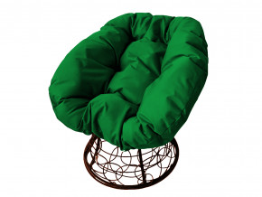 Кресло Пончик с ротангом зелёная подушка в Белоярском (ХМАО) - beloyarskij.magazinmebel.ru | фото
