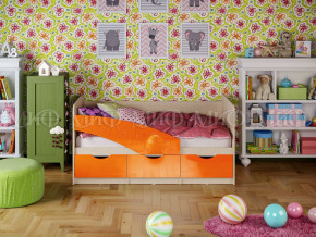 Кровать Бабочки 1800 Оранжевый металлик в Белоярском (ХМАО) - beloyarskij.magazinmebel.ru | фото - изображение 1