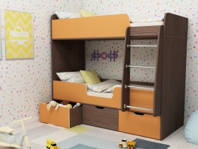 Кровать двухъярусная Малыш двойняшка бодега-оранжевый в Белоярском (ХМАО) - beloyarskij.magazinmebel.ru | фото - изображение 1