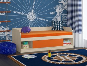 Кровать Соня 4 дуб молочный-оранжевый в Белоярском (ХМАО) - beloyarskij.magazinmebel.ru | фото
