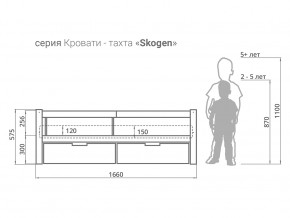 Кровать-тахта Svogen с ящиками и бортиком дерево в Белоярском (ХМАО) - beloyarskij.magazinmebel.ru | фото - изображение 3