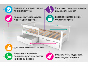 Кровать-тахта Svogen с ящиками и бортиком дерево в Белоярском (ХМАО) - beloyarskij.magazinmebel.ru | фото - изображение 4